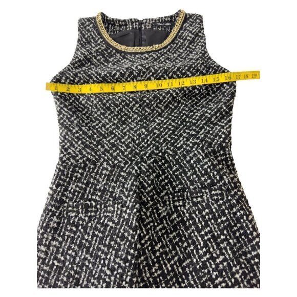 Alex + Alex Black and White Wool Blend Sleeveless Skater A-line Dress (M) - Picture 11 of 14